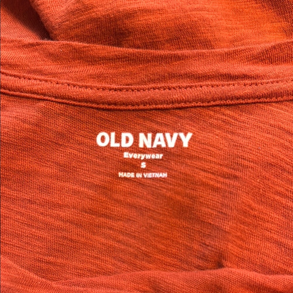 Old Navy Brown Orange Long Sleeve Relaxed Tee - Picture 2 of 2